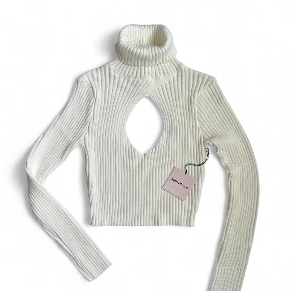 White Lightweight Turtleneck Sweater Women's Size Small